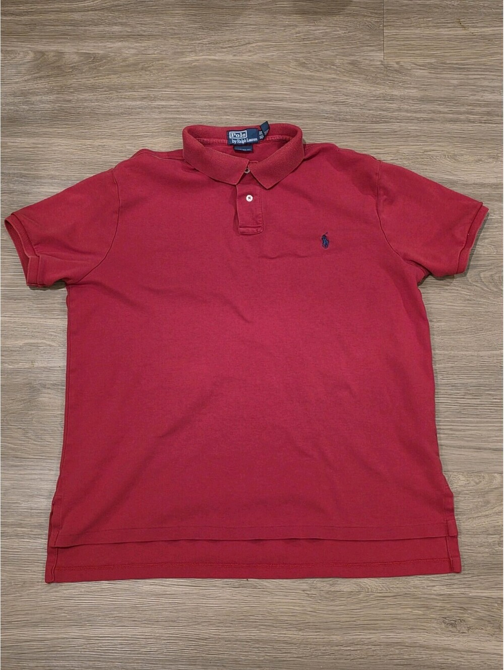Polo Ralph Lauren Shirt Mens XL Red Custom Fit Short Sleeve Polo Pony Logo